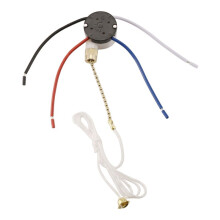 Ceiling Fan Kit 3 Speed 4 Wire, Fan Zipper Speed Control , ZE-208S Pull Wire with Rope Gold
