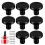 8pcs Cabinet Knobs,Round Dresser Pull Knob Wardrobe Pull Door Handle with 8 Screws Drawer Pulls Kitchen Black 1