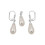 Set Pendant/studs White Bead Silver 925 - Gl93534 4