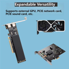Oculink EGPU Grafische Kaartdock voor Laptop/-Pc 64 GB/S PCIe 4.0 X4 Ondersteunt ELFX 1U Power Draagbare Externe GPU