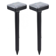 Répulsif solaire anti-taupes et animaux fouisseurs - Dispositif sonique ultrasonique extérieur pour jardin et cour, facile à installer et