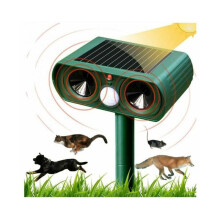 Répulsif ultrasonique solaire pour la faune sauvage, protection extérieure non toxique, fréquences réglables pour éloigner les animaux,