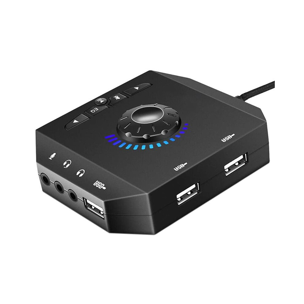 Usb External Sound Card Hub Computer Audio Adapter For Laptops Desktops With 3.5Mm Interface Usb Interface 4714021360802