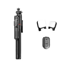 Wireless Selfie Stick 6-Section Telescopic Pole with Fill Light Anti-Shake Vlogging Photography Gadget