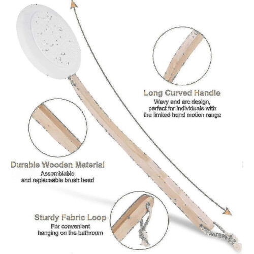 Pack 2 In 1 Back Cream Applicator Lotion Applicator Back Scrubber for Body Use 1