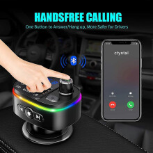 Bluetooth Car Adapter, PD 18W and QC3.0 Bluetooth 5.0 Wireless Car Radio Adapter Music Player