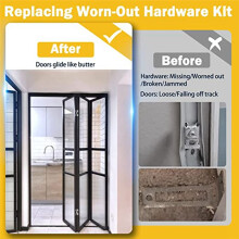 Kit de Hardware de Porta DobráVel, 2 PeçAs de ReposiçãO de Reparo para Porta Deslizante de Porta DobráVel