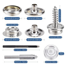 Canvas Snap Kit,Marine Grade RVS Snaps,Schroef Snaps,Boot Cover Snaps,Tapijt Snap Kit met Setting Tool 314PC