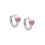 Orecchini a cerchio a forma di cuore in argento 925 rosa - GL93636 4