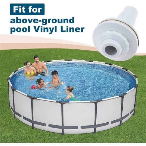 Above Ground Pool Complete Return Jet Fitting with Gasket and Adapter, 2PCS Adapter Replace for  SP1023 2