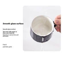 3oz Porcelain Cappuccino Cups with Saucers and Metal Stand, Stackable Coffee Cups for Specialty Coffee Drinks Cups 4Pcs