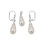 Set Pendant/studs White Bead Silver 925 - Gl93534 3