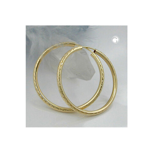 Hoop Earrings Diamond Cut Silver 925 - Gl93387 1