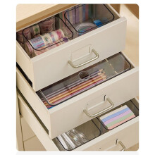 Ensembles de Rangement Transparents pour Tiroirs, Boîtes de Rangement en Plastique pour Articles de Papeterie et Maquillage, Boîtes de Rangement