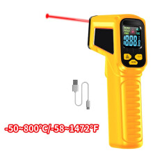 Nieuwe Industriële Infrarood Thermometer met Kleurenscherm en Spraakfunctie voor in de Keuken.