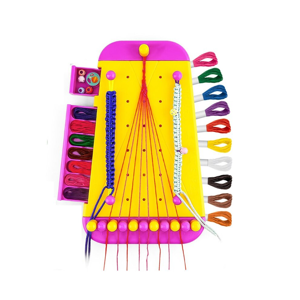 Friendship Bracelet Jewelry Making Kit For Girl Arts And Crafts Bracelets String Maker Kit Pretend Toy Gift Yellow 4713259528442