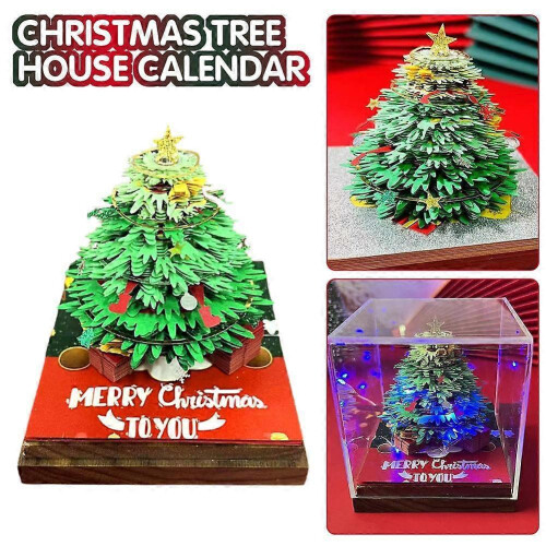 3D Festival Tree Memo Pad Paper Craft Art Notepad Non-Sticky Note Pad Note