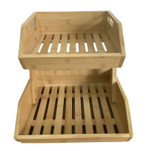 Fruit Basket 2 Tier Countertop Decorative Stand for Kitchen Home Living Room