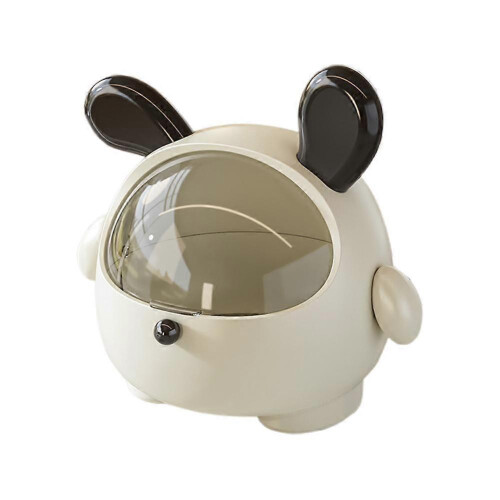 (Black) Cute Desktop Elegant Waste With Can Exceptional Garbage Can Mini Flip Small Compact Lid Cute Desk Chic Trash