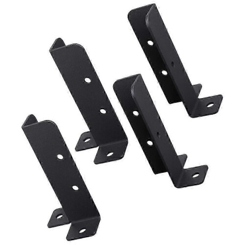 Fencing Post Base Brackets 4Pcs Heavy Duty Iron Brackets for Garden Deck Post Applications 12.7X7.6Cm Rust Resistance