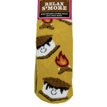 Bath & Body Works S'Mores Themed Moisturizing Lounge Socks Infused with Shea Butter One Size Fits Most