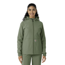 Carhartt Dames Gebonden Fleece Hoodie, Olijf, XS