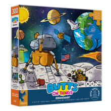 Ceaco - Brian Cook - Butts in Space - Large Piece Jigsaw Puzzle - Relaxing and Fun Activity for Adults