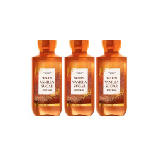 Bath & Body Works Warm Vanilla Sugar Body Wash - 3 Pack - 10 fl oz Each - Shea & Vitamin E - Vanilla, White Orchid & Sandalwood Scent
