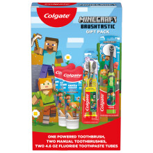 Set Cadeau Colgate Enfant: Brosse à Dents Minecraft et Dentifrice Bubblegum