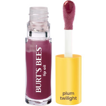 Burt's Bees Lip Oil Plum Twilight, Instant Hydration, Nourishes and Softens Lips, Sheer Wash of Color, High Shine Finish, Responsibly Sourced Jojoba O