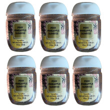 Bath and Body Works Pocketbac Gel Sanitizers - 6-pack van 1 oz elk (Roze Ananas)