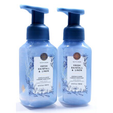 Savon Moussant Doux et Propre Bath and Body Works 8,75 oz - Pack de 2 (Pluie Fraîche et Lin)