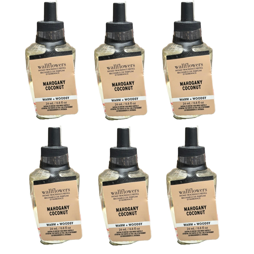 Bath & Body Works Bath And Body Works Wallflower Refills Home Fragrance - Pack Of 6 (Mahogany Coconut)