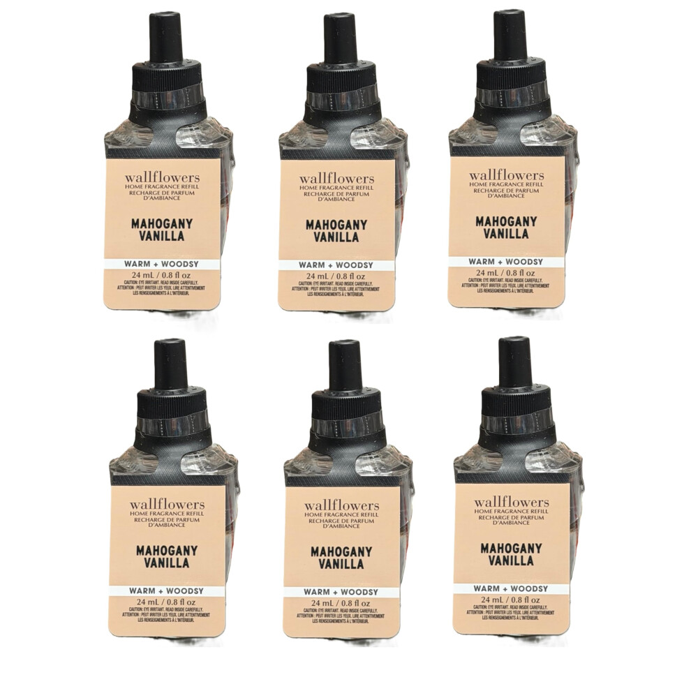Bath & Body Works Bath And Body Works Wallflower Refills Home Fragrance - Pack Of 6 (Mahogany Vanilla)