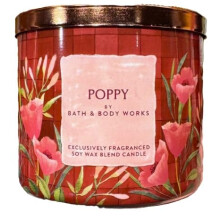 Bath & Body Works 3 Wick Candle - Spring Favorites (Poppy)