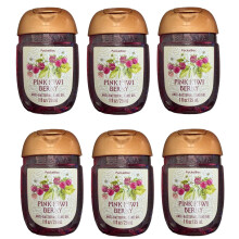 Bath and Body Works Pocketbac Gel Sanitizers - 6-pack van 1 oz (Pink Kiwi Berry)