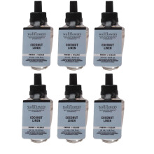 Bath and Body Works Wallflower Refills Home Fragrance - Pack of 6 (Coconut Linen)