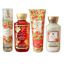 Bath and Body Works Peach Blossom and Nectar 4 Piece Body Care Set - Mist, Body Cream, Lotion, and Body Wash - Full Size