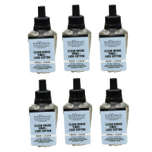 Bath and Body Works Wallflower Refills Home Fragrance - Pack of 6 (Clean House Vibes Luxe Cotton)
