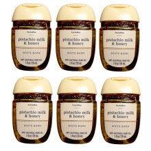 Bath and Body Works Pocketbac Gel Sanitizers - 6 stuks van 1 oz (Pistache Melk en Honing)