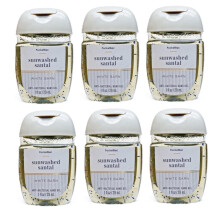 Bath and Body Works Classic en Seizoensgeuren Pocketbac Gel Sanitizers - 6-Pack van 1 oz (Sunwashed Santal)