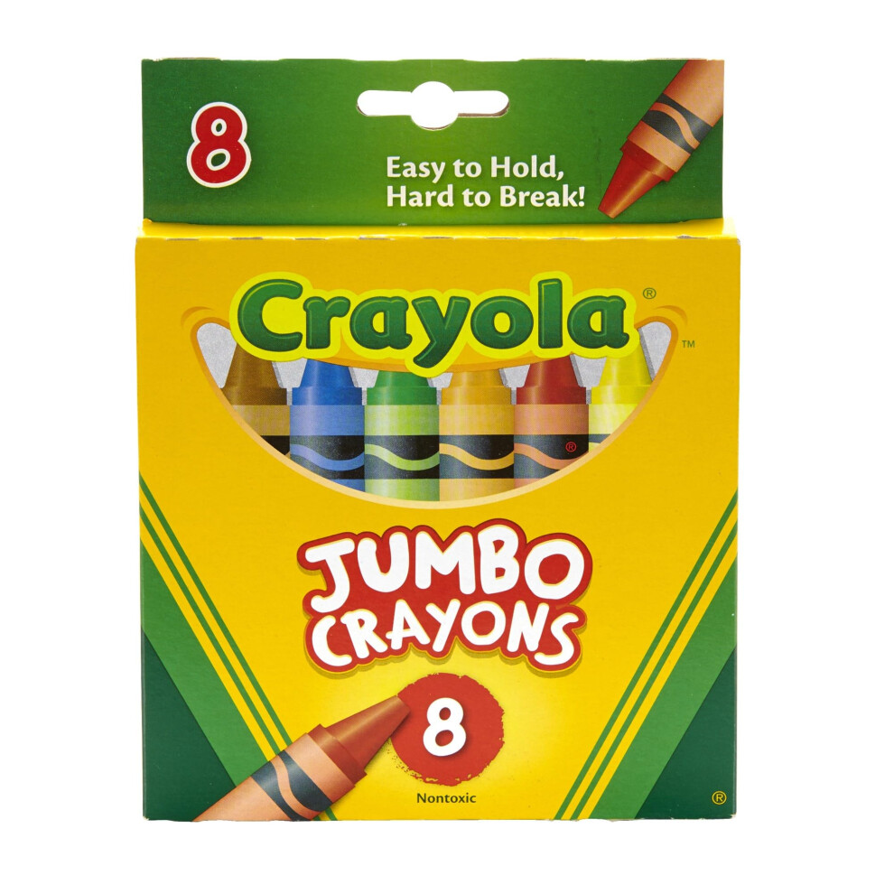 Crayola Jumbo Crayons, 8 Toddler Crayons, Assorted Colors