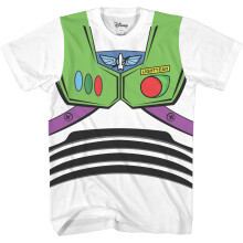 Disney Toy Story I am Buzz Lightyear Kostüm Jungen T-Shirt (SM, Weiß)