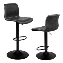 ALFORDSON Remy Bar Stools Kitchen Gas Lift Swivel Vintage Leather Chair Barstool