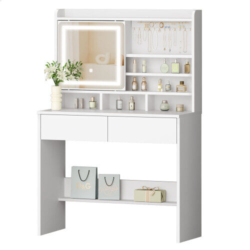 ALFORDSON Dressing Table Makeup Mirror Vanity LED Lighting Bedroom
