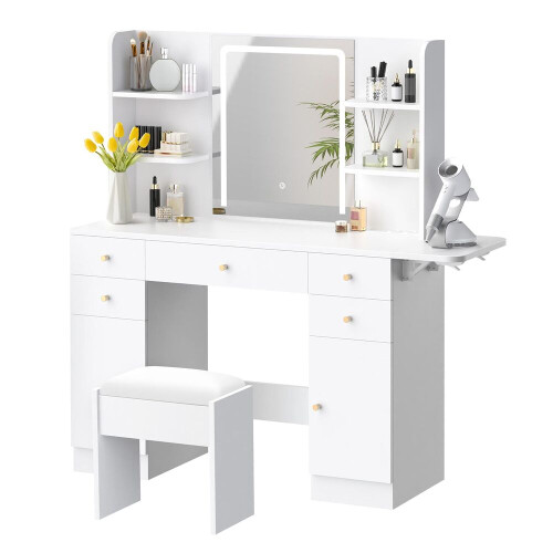 ALFORDSON Dressing Table Makeup Mirror Vanity LED Lighting Bedroom