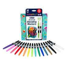 Crayola Mengmarker Set, 16 Stuks Markers, 2 Colorloze Blenders, Volwassen Kleurmarkers