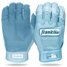 Franklin Sports MLB Baseball Batting Gloves - CFX Pro Adult + Youth Batting Gloves Pair - Baseball + Softball Batting Gloves - Carolina Blue Highlight