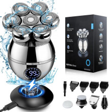 Head Shavers for Bald Men-5-in-1 Electric Head Shaver for Bald Men, Rotary Design Head Shavers, Electric Men's Grooming