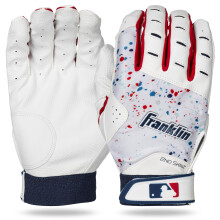 Franklin Sports MLB Batting Gloves - 2nd Skinz Drip - Premium Leer - Volwassen + Jeugd Extra Klein